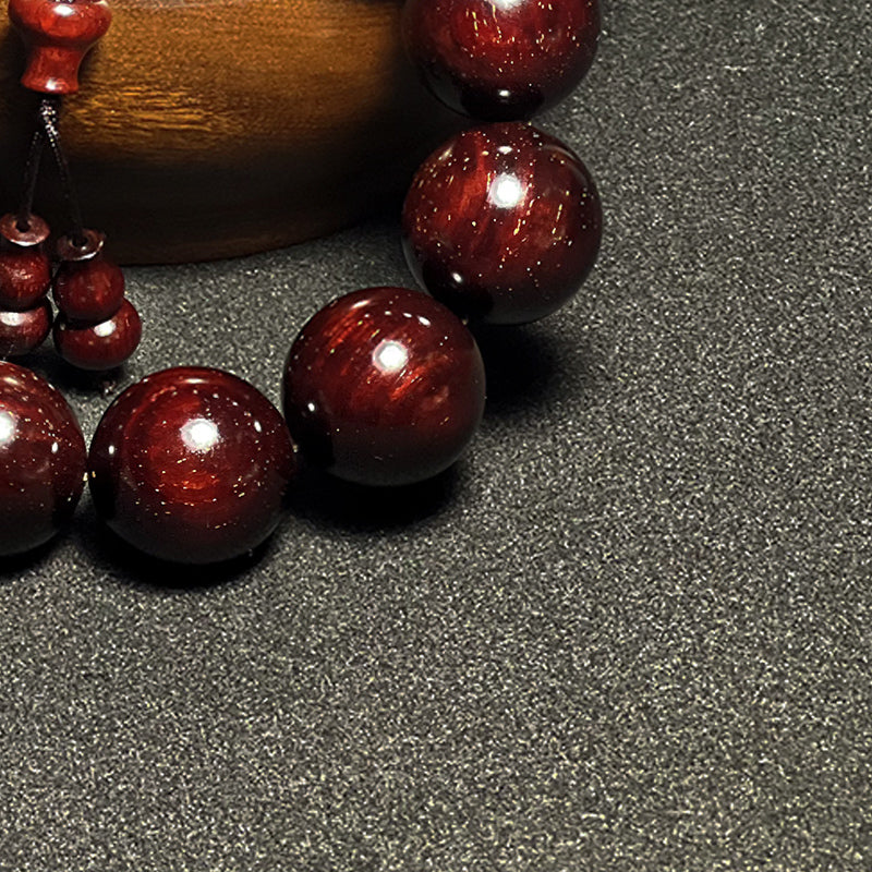 2.0cm Authentic Indian Sandalwood Prayer Beads Bracelet, high oil content and high density, genuine product.