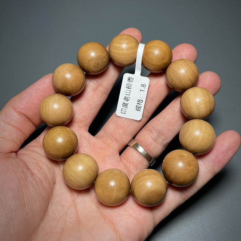 1.8cm Old Sandalwood Prayer Beads Bracelet
