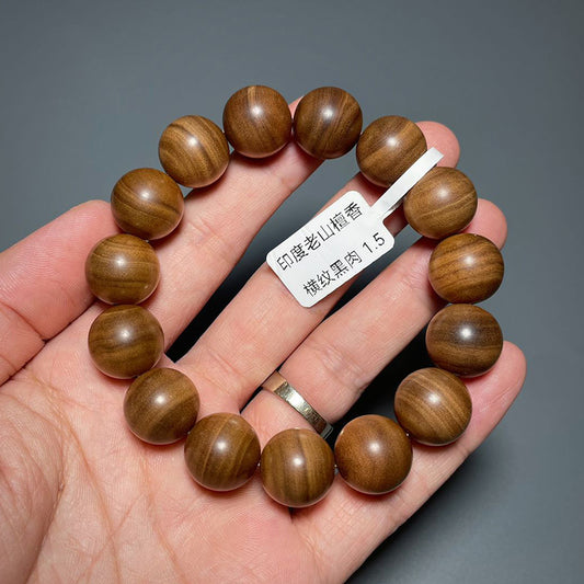 1.5cm Sandalwood Prayer Beads Bracelet