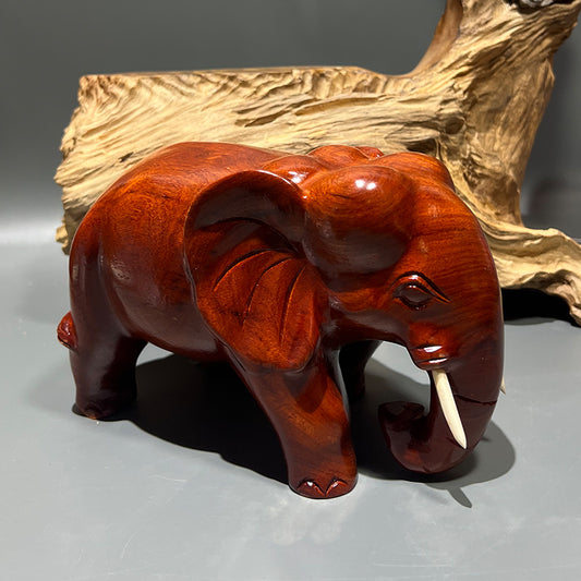 Burmese rosewood elephant solid wood ornament