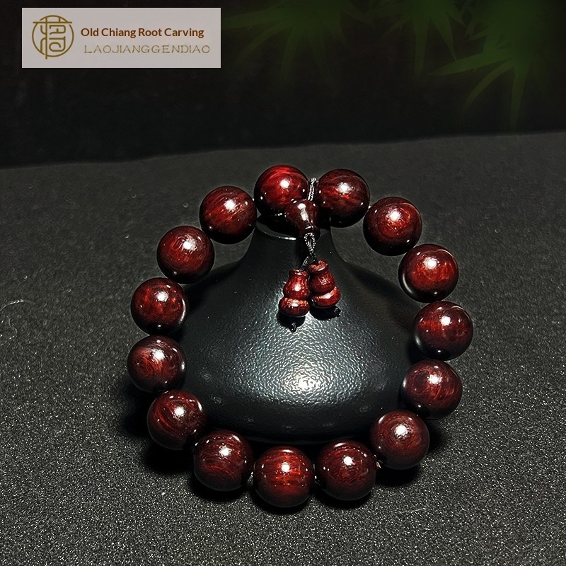 1.5 Genuine Indian Rosewood Bracelet, High Oil Content, High Density Solid Wood Beads