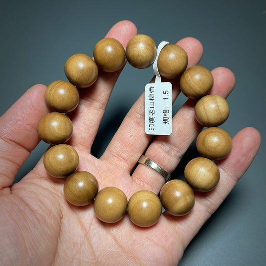 1.5cm Sandalwood Prayer Beads Bracelet