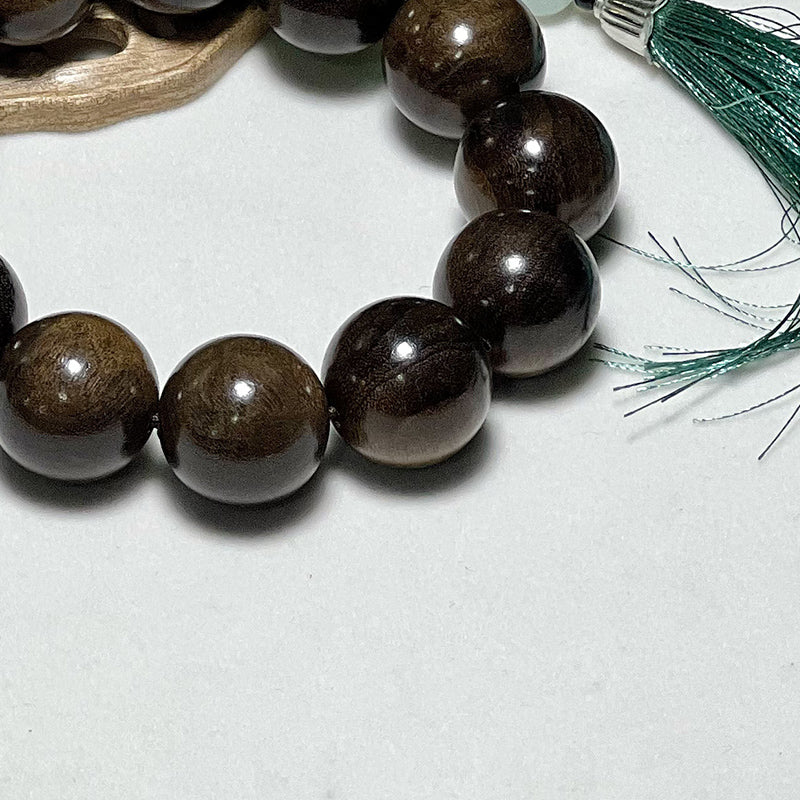 2.0 Genuine Golden Silk Nanmu Bracelet, Authentic Ebony and Submerged Wood