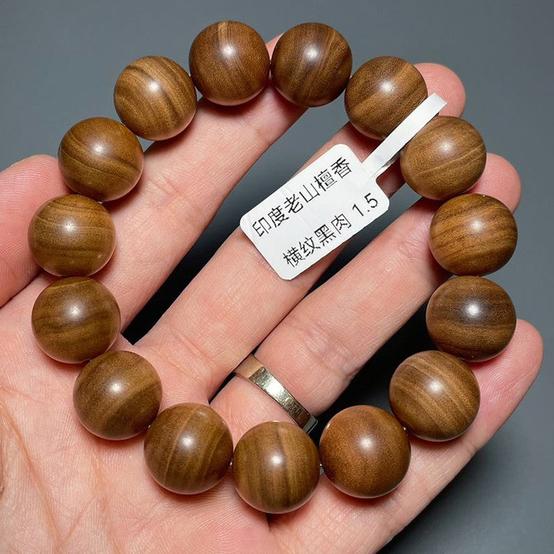 1.5cm Sandalwood Prayer Beads Bracelet
