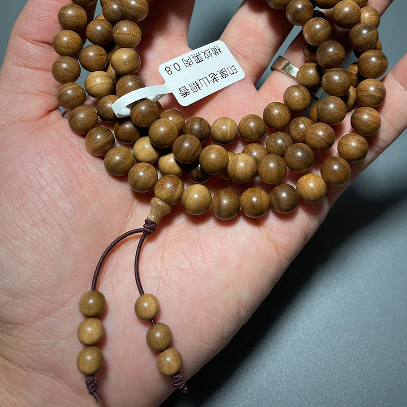 0.8CM Old Sandalwood Prayer Beads Bracelet