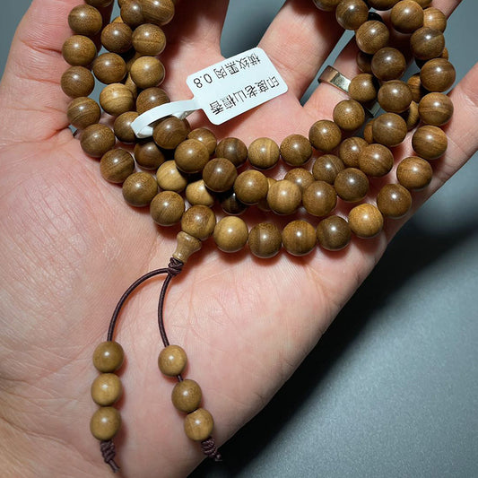 0.8CM Old Sandalwood Prayer Beads Bracelet