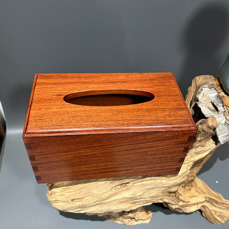Burmese rosewood tissue box, made of solid wood with exquisite craftsmanship, a high-end and elegant addition to your living room or home.