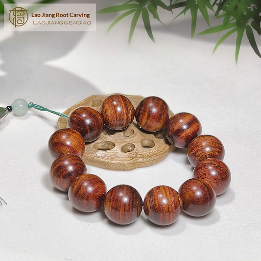 2.0 Hainan Rosewood Bracelet - Authentic Old Material