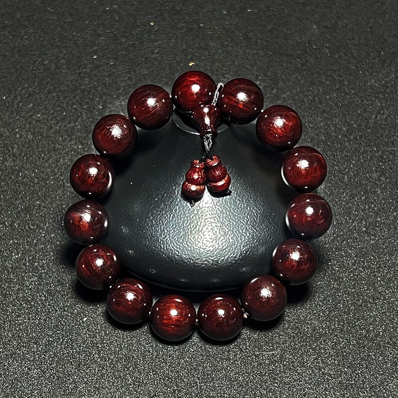 1.5 Genuine Indian Rosewood Bracelet, High Oil Content, High Density Solid Wood Beads