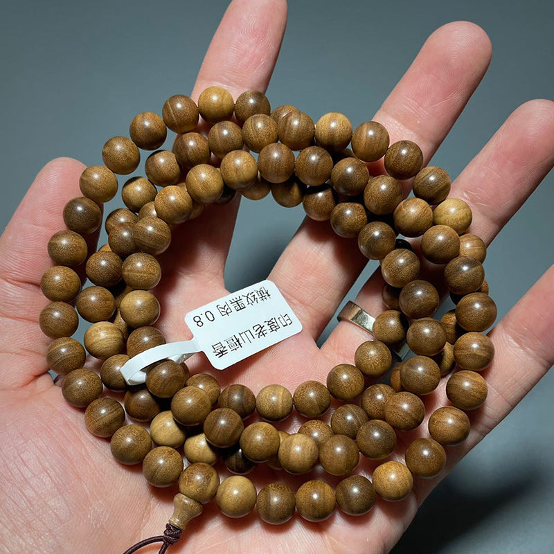 0.8CM Old Sandalwood Prayer Beads Bracelet