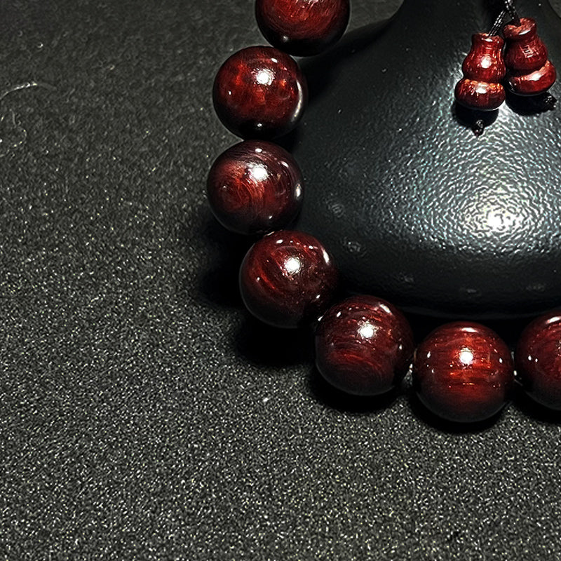 1.5 Genuine Indian Rosewood Bracelet, High Oil Content, High Density Solid Wood Beads