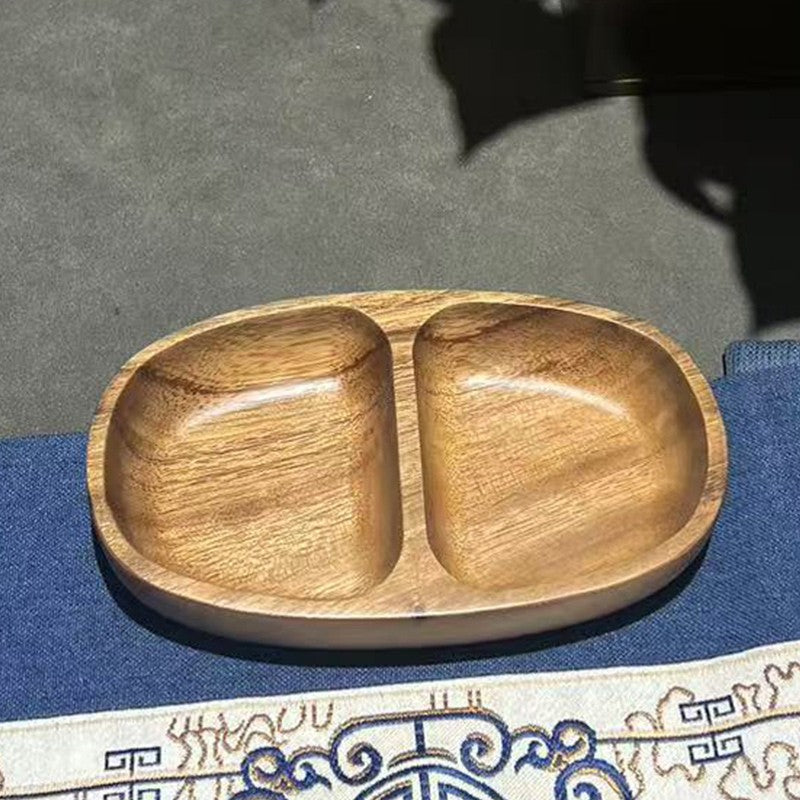 Walnut wood fruit and snack serving tray (dual-purpose)