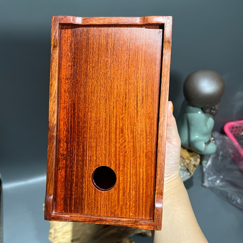 Burmese rosewood tissue box, made of solid wood with exquisite craftsmanship, a high-end and elegant addition to your living room or home.