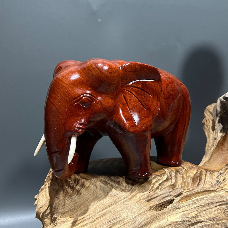 Burmese rosewood elephant solid wood ornament