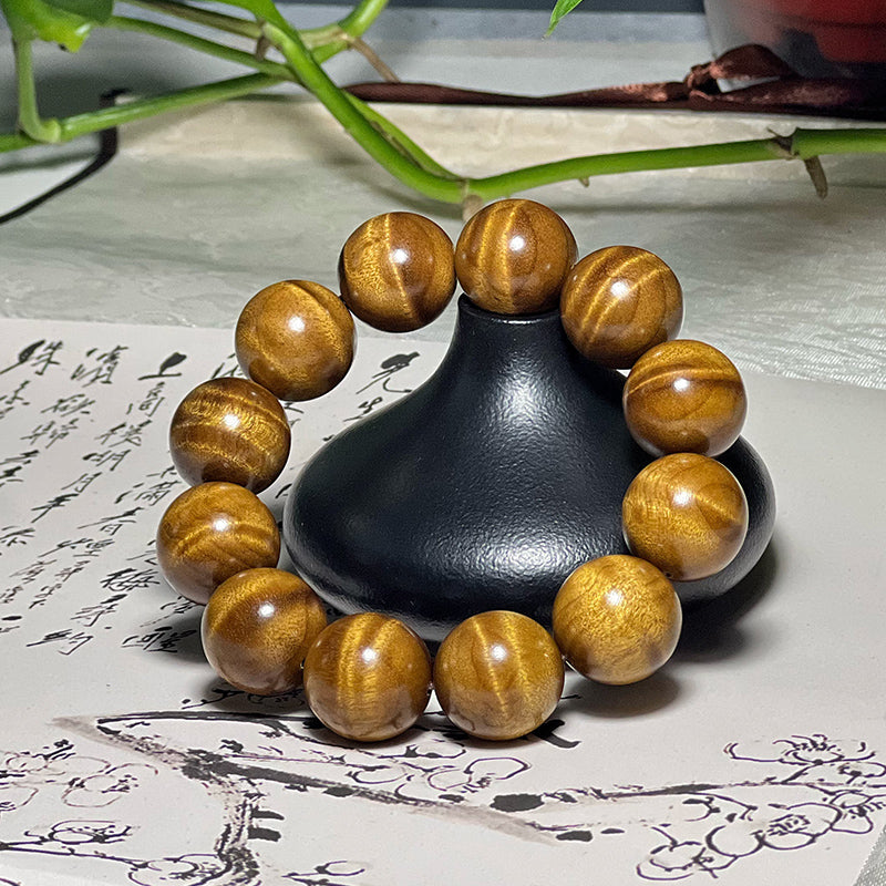 2.0 Phoebe zhennan wood bracelet with water ripple pattern