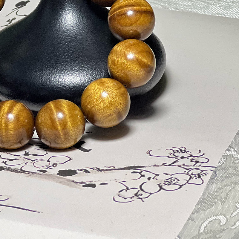 2.0 Phoebe zhennan wood bracelet with water ripple pattern