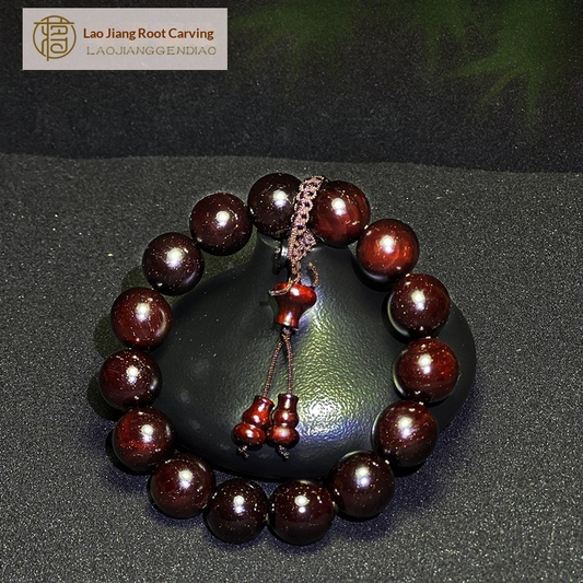 1.5cm Indian rosewood bracelet, genuine high-oil, high-density, multi-beaded, versatile string of beads.