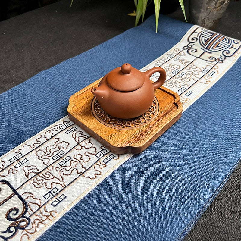 4.0 Walnut wood teapot stand/solid wood coaster