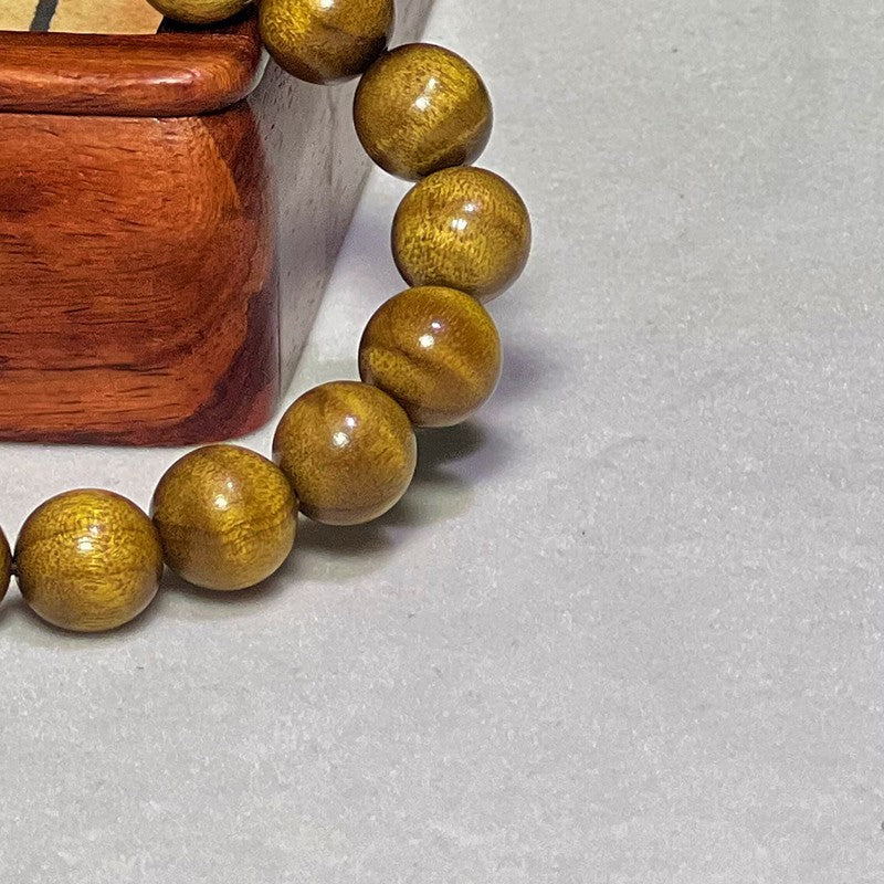1.2 Authentic Golden Silk Nanmu Bracelet - Old Material, Shifting Perspectives