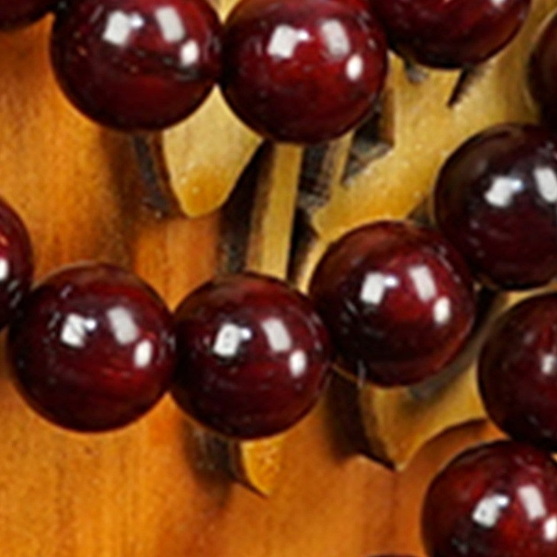 0.8 Indian rosewood bracelet with 108 beads and full gold flecks