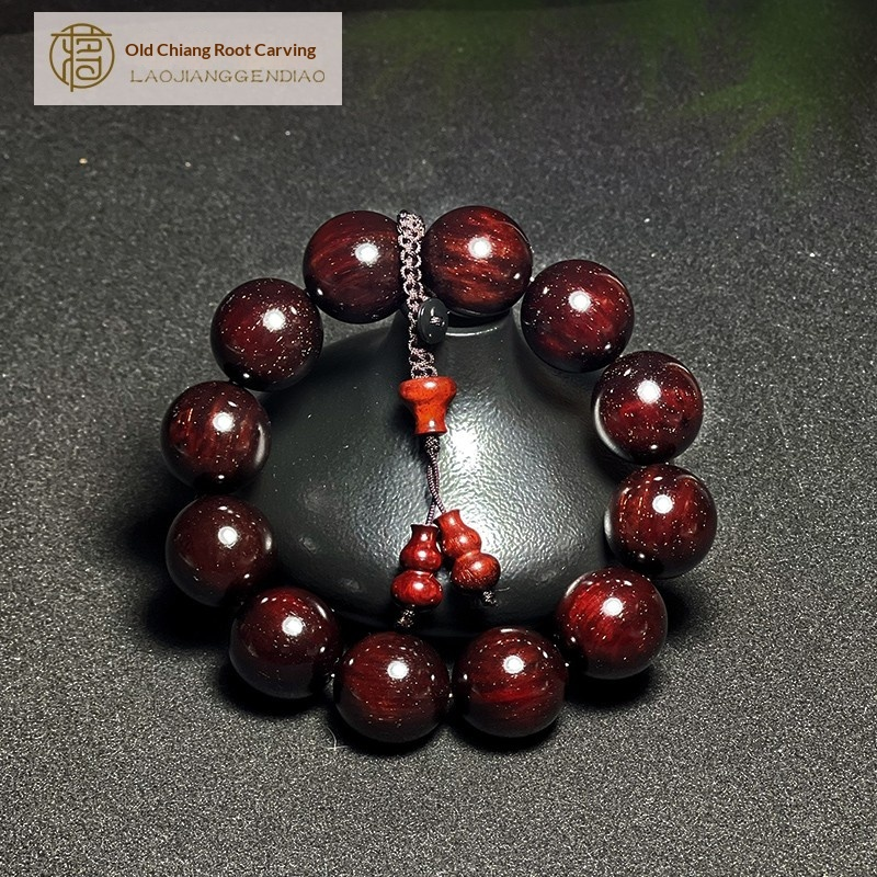 2.0cm Authentic Indian Sandalwood Prayer Beads Bracelet, high oil content and high density, genuine product.