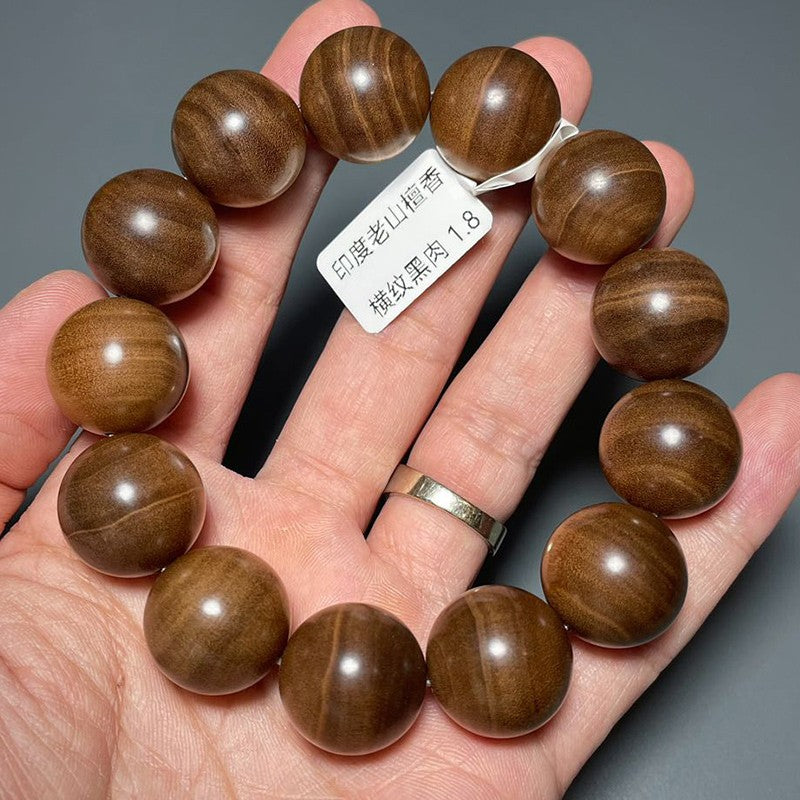 1.8cm Old Sandalwood Prayer Beads Bracelet