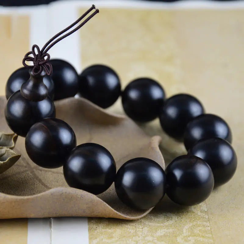 Ebony Wood Buddha Bead Bracelet 2.0 for Men and Women