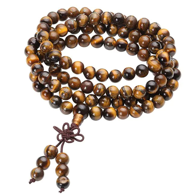 Maitreya Buddha Wood Bead Bracelet with 108 Agarwood Beads